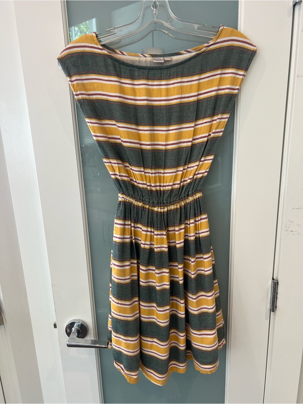 twik Striped Top in Mustard, Forest Green & Burgundy